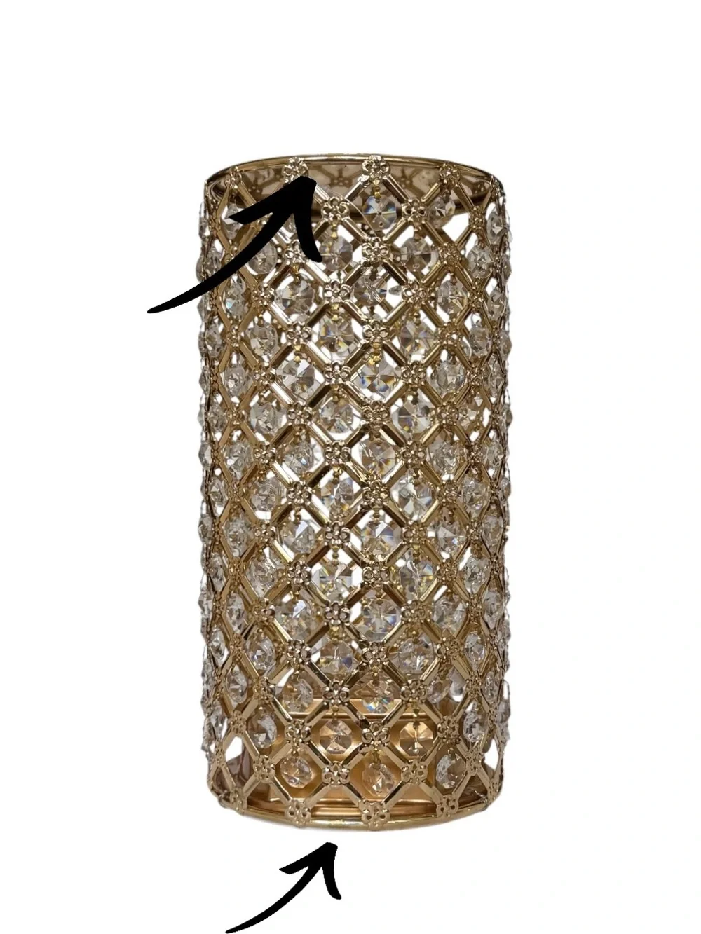 Valerie Parr Hill Gold Multi Faceted Brilliance 11” Hurricane